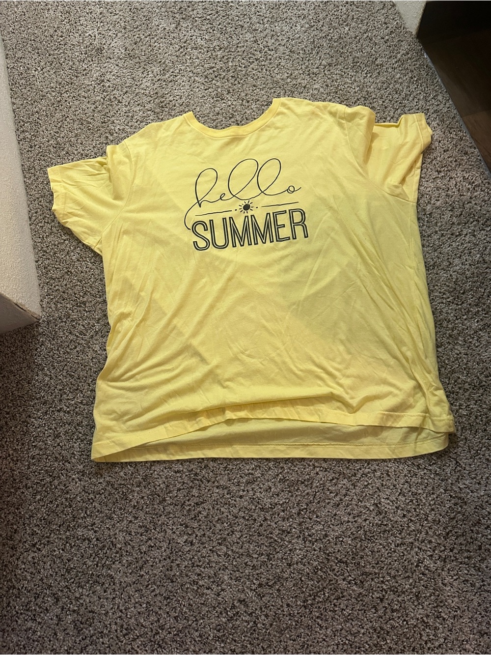 Hello Summer Yellow Graphic Tee